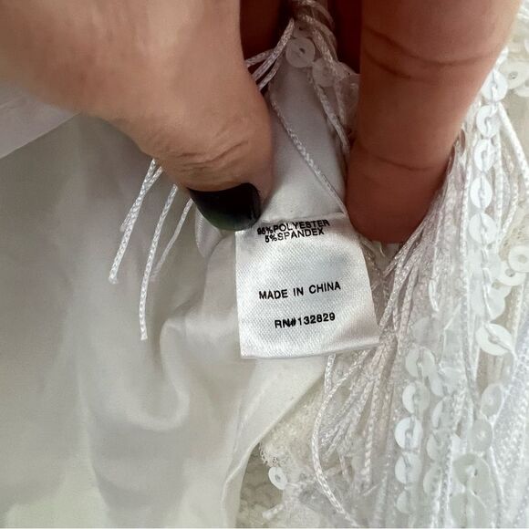 Superdown White Fringe Mini Skirt - Picture 11 of 12